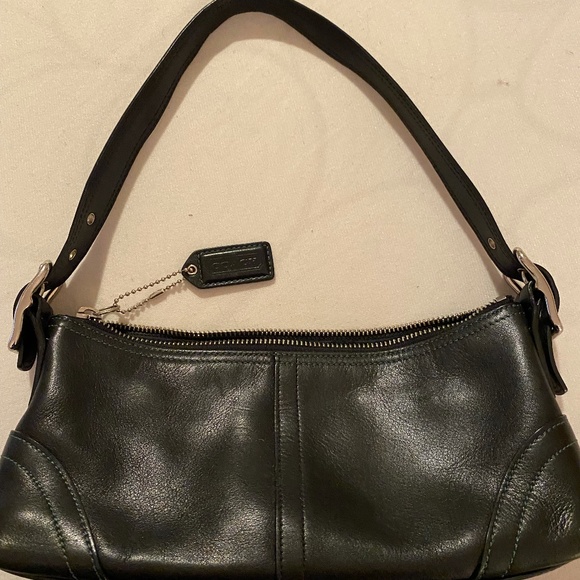 Coach Handbags - Black Leather Coach Shoulder Bag